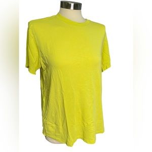 Lululemon like green yellow all yours short sleeve tee shirt size small medium